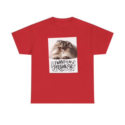 Personalised Persian Cat T-Shirt – 100% Cotton, Soft & Comfy