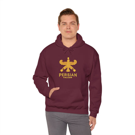 Personalized Unisex Heavy Blend Hooded Sweatshirt – Ancient Persia Falcon Shahbaz Design