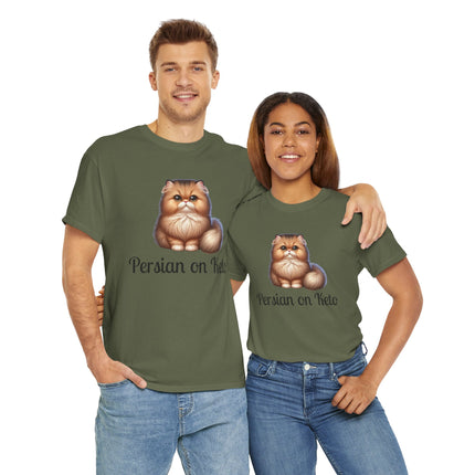 Personalised Persian Cat T-Shirt – 100% Cotton, Soft & Comfy