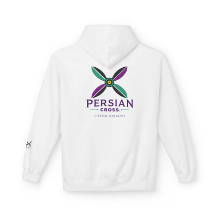 Personilised Unisex Midweight sassanid Persian Cross Fleece Hoodie – Soft, Stylish & Timeless