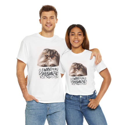 Personalised Persian Cat T-Shirt – 100% Cotton, Soft & Comfy