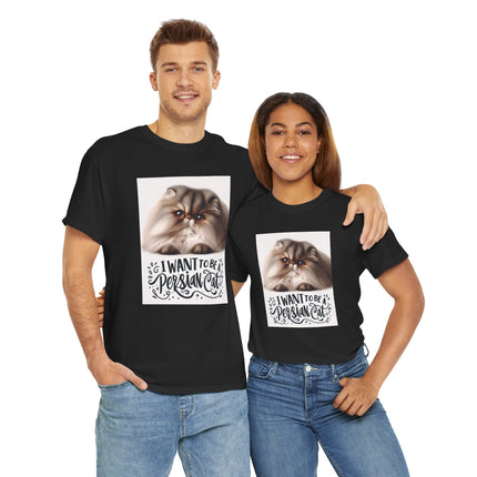 Personalised Persian Cat T-Shirt – 100% Cotton, Soft & Comfy