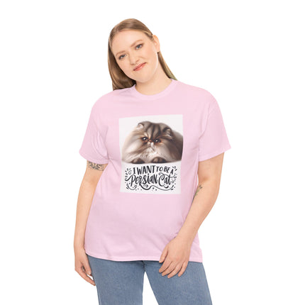 Personalised Persian Cat T-Shirt – 100% Cotton, Soft & Comfy
