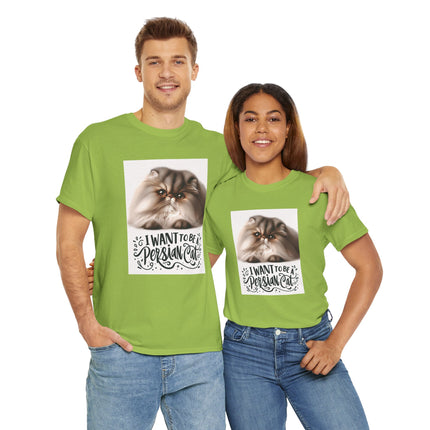 Personalised Persian Cat T-Shirt – 100% Cotton, Soft & Comfy