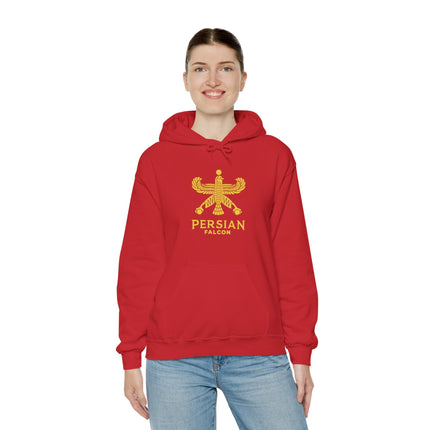 Personalized Unisex Heavy Blend Hooded Sweatshirt – Ancient Persia Falcon Shahbaz Design