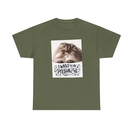 Personalised Persian Cat T-Shirt – 100% Cotton, Soft & Comfy