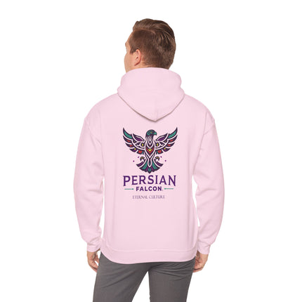 Personalized Unisex Heavy Blend Hooded Sweatshirt – Ancient Persia Falcon Shahbaz Design