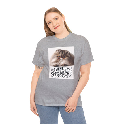 Personalised Persian Cat T-Shirt – 100% Cotton, Soft & Comfy