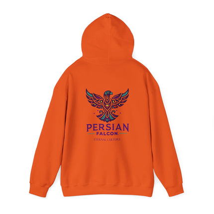 Personalized Unisex Heavy Blend Hooded Sweatshirt – Ancient Persia Falcon Shahbaz Design