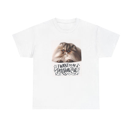 Personalised Persian Cat T-Shirt – 100% Cotton, Soft & Comfy