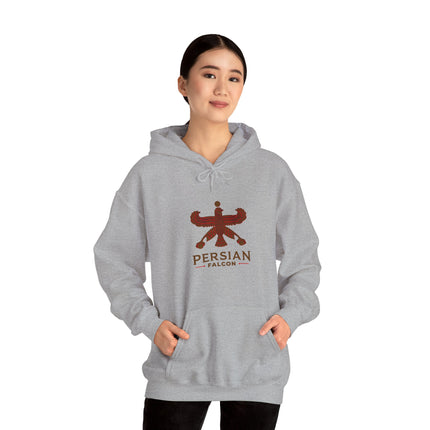 Personalized Unisex Heavy Blend Hooded Sweatshirt – Ancient Persia Falcon Shahbaz Design