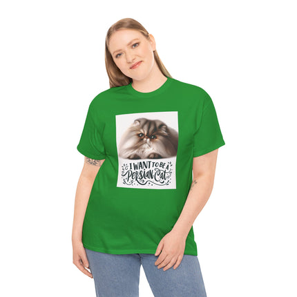 Personalised Persian Cat T-Shirt – 100% Cotton, Soft & Comfy