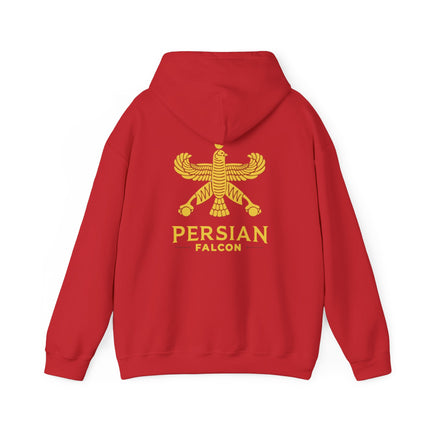 Personalized Unisex Heavy Blend Hooded Sweatshirt – Ancient Persia Falcon Shahbaz Design