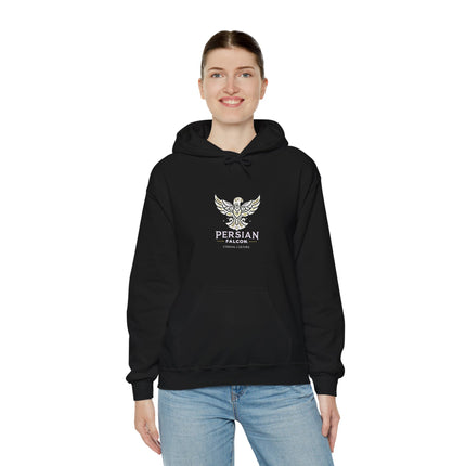Personalized Unisex Heavy Blend Hooded Sweatshirt – Ancient Persia Falcon Shahbaz Design