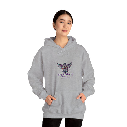 Personalized Unisex Heavy Blend Hooded Sweatshirt – Ancient Persia Falcon Shahbaz Design