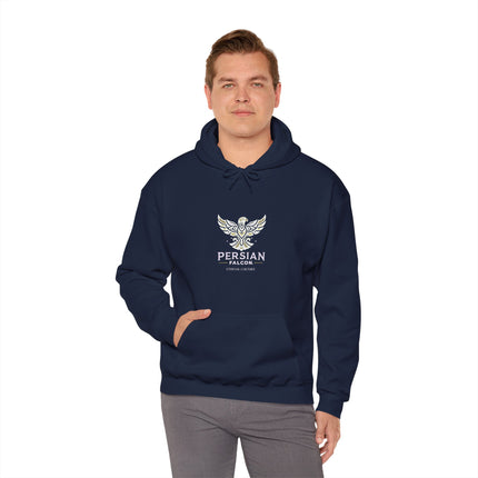 Personalized Unisex Heavy Blend Hooded Sweatshirt – Ancient Persia Falcon Shahbaz Design