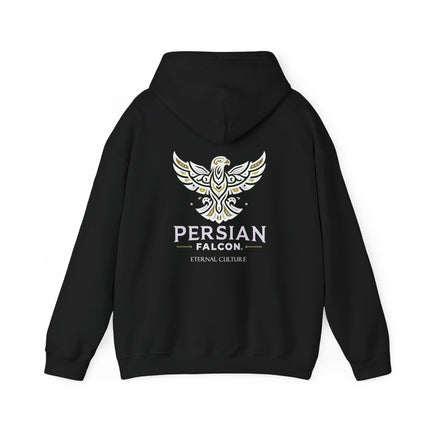 Personalized Unisex Heavy Blend Hooded Sweatshirt – Ancient Persia Falcon Shahbaz Design