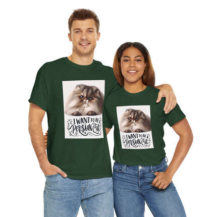 Personalised Persian Cat T-Shirt – 100% Cotton, Soft & Comfy
