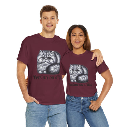 Personalised Persian Cat T-Shirt – 100% Cotton, Soft & Comfy