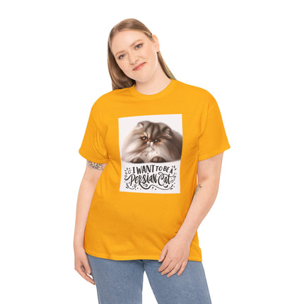 Personalised Persian Cat T-Shirt – 100% Cotton, Soft & Comfy