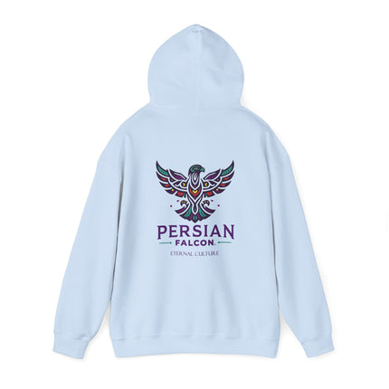 Personalized Unisex Heavy Blend Hooded Sweatshirt – Ancient Persia Falcon Shahbaz Design