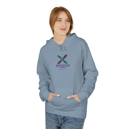 Personilised Unisex Midweight sassanid Persian Cross Fleece Hoodie – Soft, Stylish & Timeless