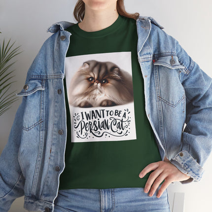Personalised Persian Cat T-Shirt – 100% Cotton, Soft & Comfy