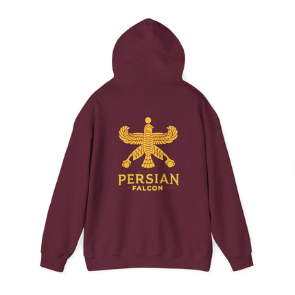 Personalized Unisex Heavy Blend Hooded Sweatshirt – Ancient Persia Falcon Shahbaz Design
