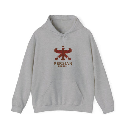 Personalized Unisex Heavy Blend Hooded Sweatshirt – Ancient Persia Falcon Shahbaz Design