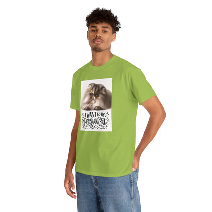 Personalised Persian Cat T-Shirt – 100% Cotton, Soft & Comfy