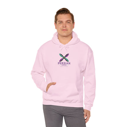 Personalized Unisex Heavy Blend Hooded Sweatshirt – Ancient Persia Sassanid Derafsh Cross Design