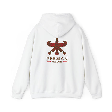 Personalized Unisex Heavy Blend Hooded Sweatshirt – Ancient Persia Falcon Shahbaz Design
