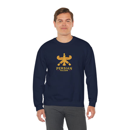 Personlised Unisex Heavy Blend™ Crewneck Sweatshirt. Classic Heritage Persian Shahbaz Falcon Design – Timeless Comfort & Style