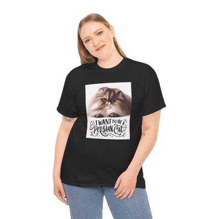 Personalised Persian Cat T-Shirt – 100% Cotton, Soft & Comfy