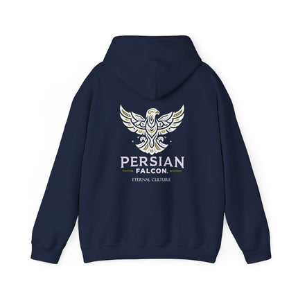 Personalized Unisex Heavy Blend Hooded Sweatshirt – Ancient Persia Falcon Shahbaz Design
