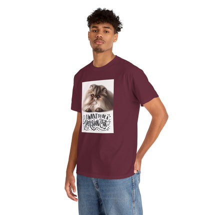 Personalised Persian Cat T-Shirt – 100% Cotton, Soft & Comfy