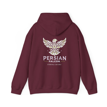 Personalized Unisex Heavy Blend Hooded Sweatshirt – Ancient Persia Falcon Shahbaz Design