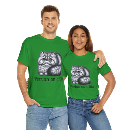 Personalised Persian Cat T-Shirt – 100% Cotton, Soft & Comfy