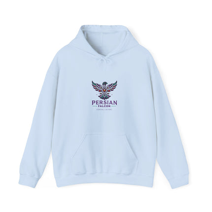 Personalized Unisex Heavy Blend Hooded Sweatshirt – Ancient Persia Falcon Shahbaz Design