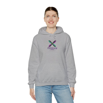 Personalized Unisex Heavy Blend Hooded Sweatshirt – Ancient Persia Sassanid Derafsh Cross Design