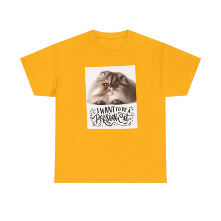 Personalised Persian Cat T-Shirt – 100% Cotton, Soft & Comfy