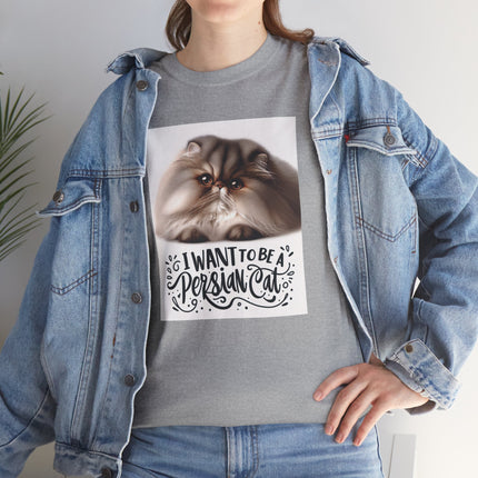 Personalised Persian Cat T-Shirt – 100% Cotton, Soft & Comfy