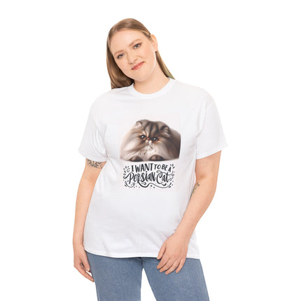 Personalised Persian Cat T-Shirt – 100% Cotton, Soft & Comfy