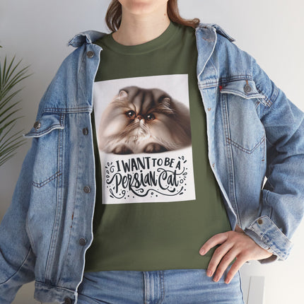 Personalised Persian Cat T-Shirt – 100% Cotton, Soft & Comfy