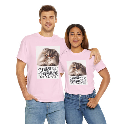 Personalised Persian Cat T-Shirt – 100% Cotton, Soft & Comfy