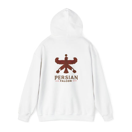 Personalized Unisex Heavy Blend Hooded Sweatshirt – Ancient Persia Falcon Shahbaz Design