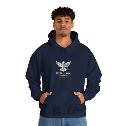 Personalized Unisex Heavy Blend Hooded Sweatshirt – Ancient Persia Falcon Shahbaz Design