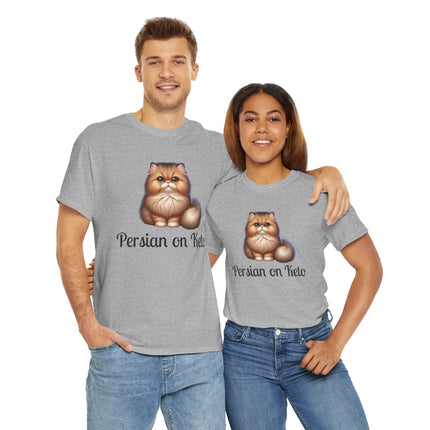Personalised Persian Cat T-Shirt – 100% Cotton, Soft & Comfy