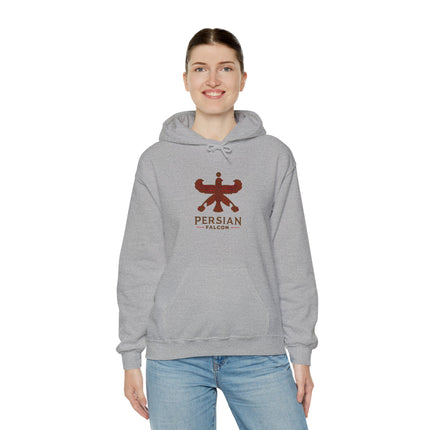 Personalized Unisex Heavy Blend Hooded Sweatshirt – Ancient Persia Falcon Shahbaz Design