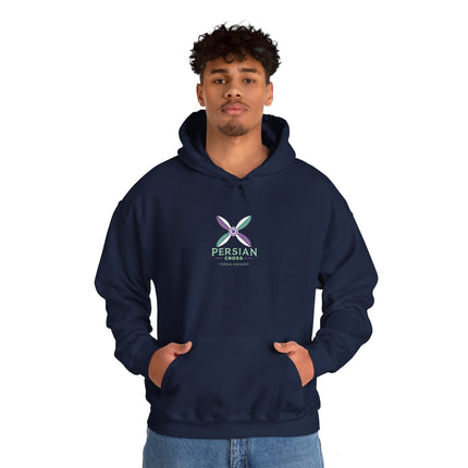 Personalized Unisex Heavy Blend Hooded Sweatshirt – Ancient Persia Sassanid Derafsh Cross Design